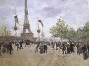 cesar franck entrabce to the exposition universelle by jean beraud painting